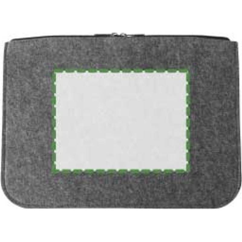 RPET plstěná kapsa na notebook Emilia, šedá RPET plstěná kapsa na notebook Emilia, šedá