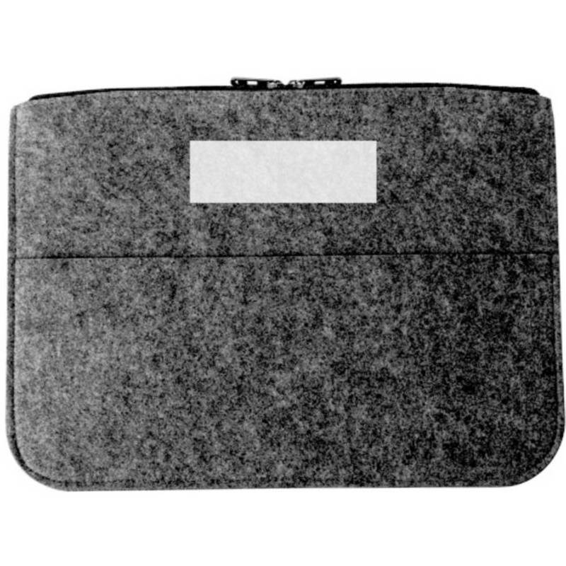 RPET plstěná kapsa na notebook Emilia, šedá RPET plstěná kapsa na notebook Emilia, šedá