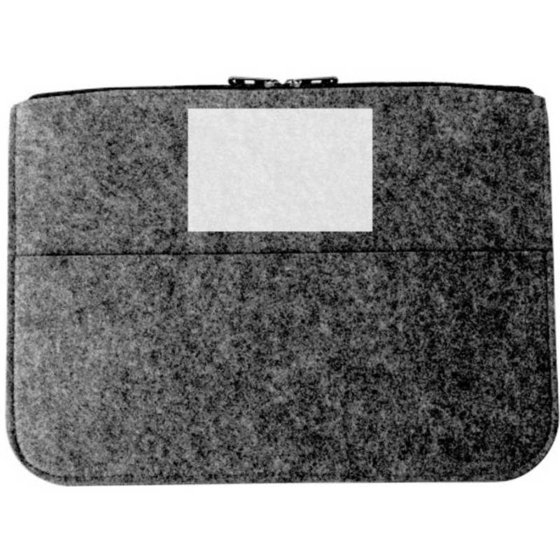 RPET plstěná kapsa na notebook Emilia, šedá RPET plstěná kapsa na notebook Emilia, šedá