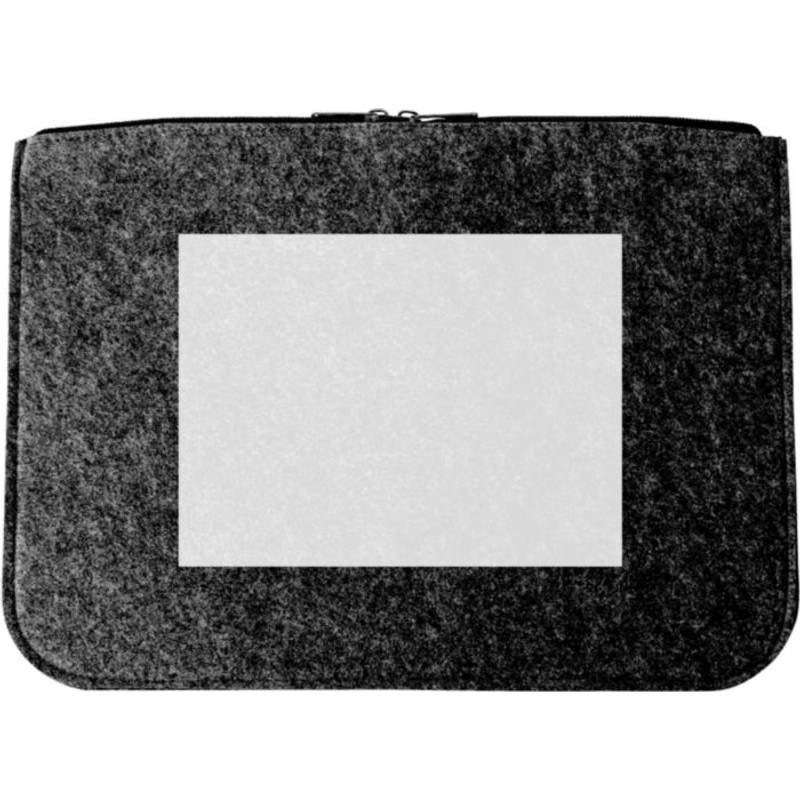 RPET plstěná kapsa na notebook Emilia, šedá RPET plstěná kapsa na notebook Emilia, šedá