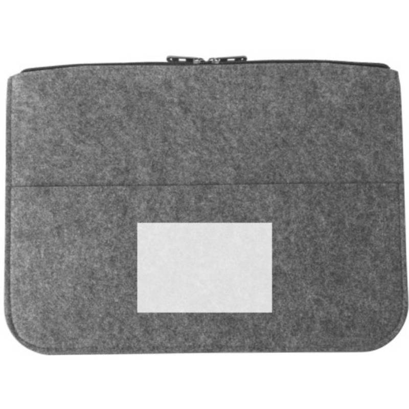 RPET plstěná kapsa na notebook Emilia, šedá RPET plstěná kapsa na notebook Emilia, šedá