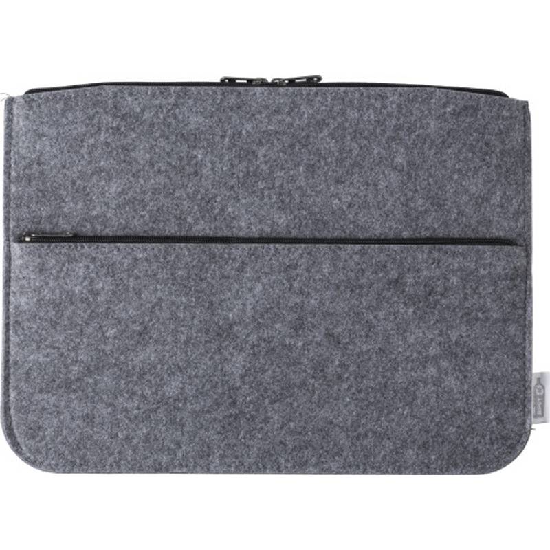 RPET plstěná kapsa na notebook Emilia, šedá RPET plstěná kapsa na notebook Emilia, šedá