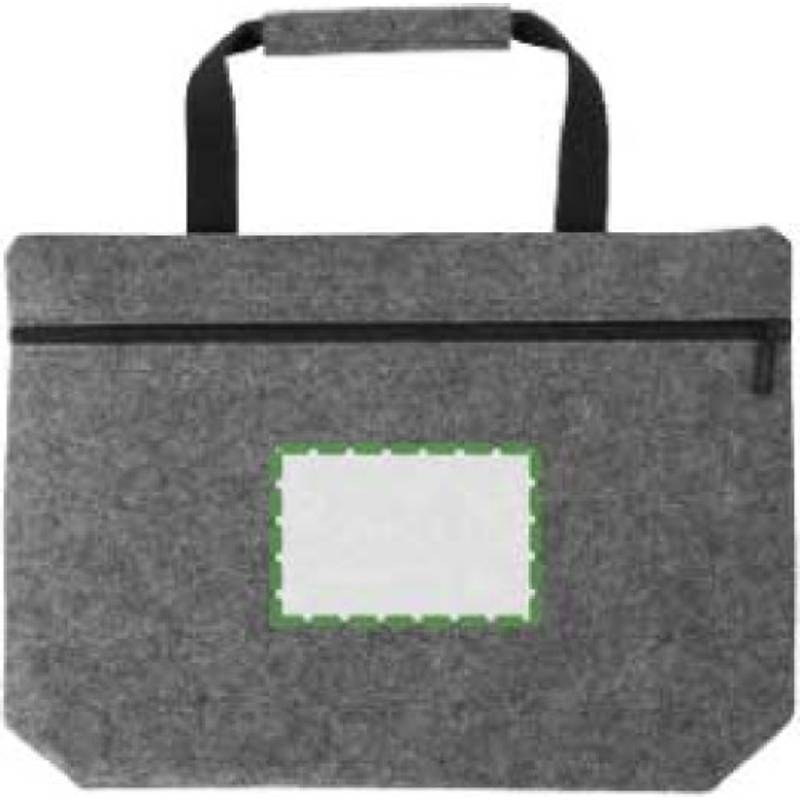 RPET plstěná taška na dokumenty Scarlett, šedá RPET plstěná taška na dokumenty Scarlett, šedá