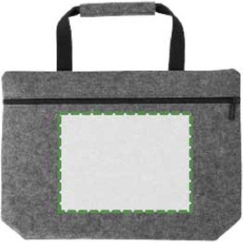 RPET plstěná taška na dokumenty Scarlett, šedá RPET plstěná taška na dokumenty Scarlett, šedá