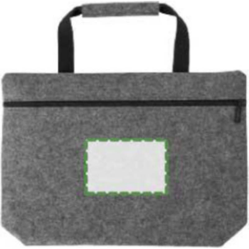 RPET plstěná taška na dokumenty Scarlett, šedá RPET plstěná taška na dokumenty Scarlett, šedá