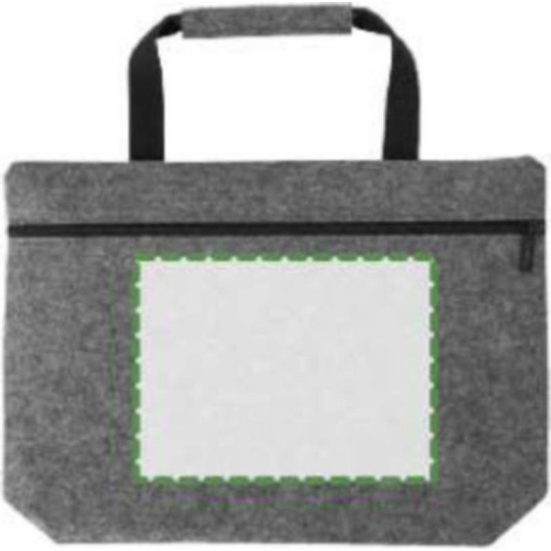 RPET plstěná taška na dokumenty Scarlett, šedá RPET plstěná taška na dokumenty Scarlett, šedá