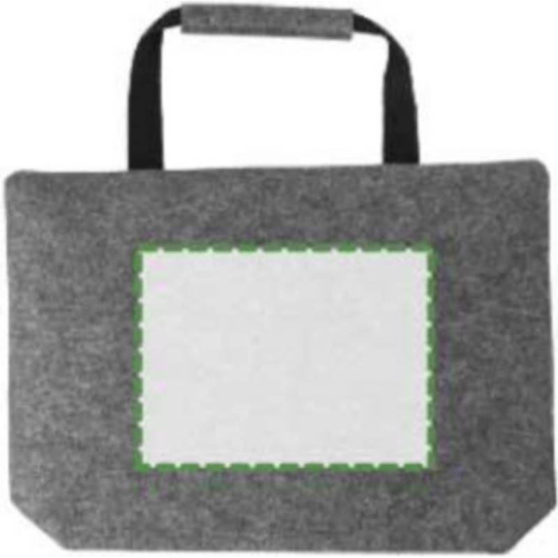 RPET plstěná taška na dokumenty Scarlett, šedá RPET plstěná taška na dokumenty Scarlett, šedá