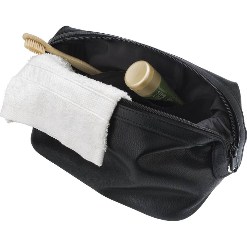 Kožená toaletní taška Flynn, černá Kožená toaletní taška Flynn, černá