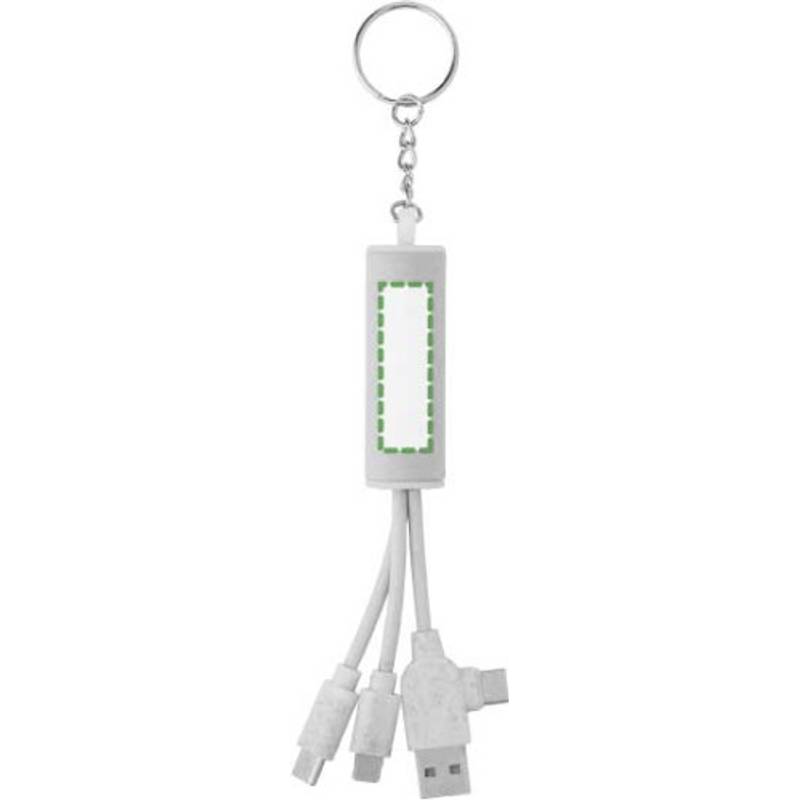 Kľúčenka USB nabíjačka Tyson, hnedá Kľúčenka USB nabíjačka Tyson, hnedá