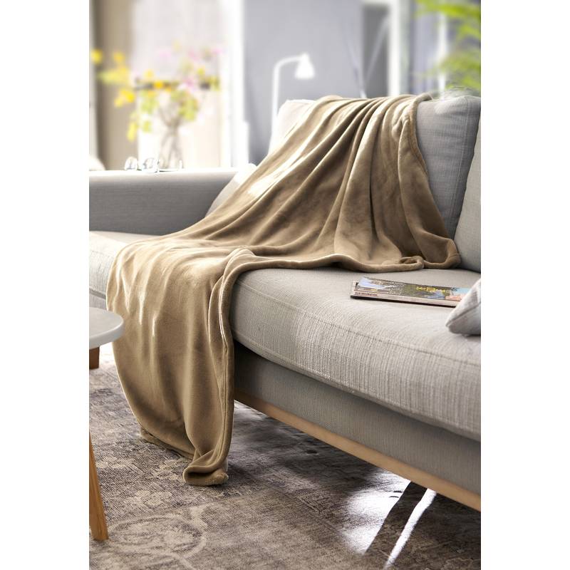 Fleecová přikrývka Sean (280 gr/m²)., šedá Fleecová přikrývka Sean (280 gr/m²)., šedá