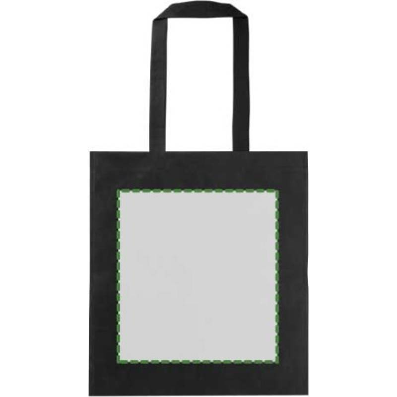 Nákupní taška Ryder z netkané textilie RPET (70 gr/m²)., černá Nákupní taška Ryder z netkané textilie RPET (70 gr/m²)., černá