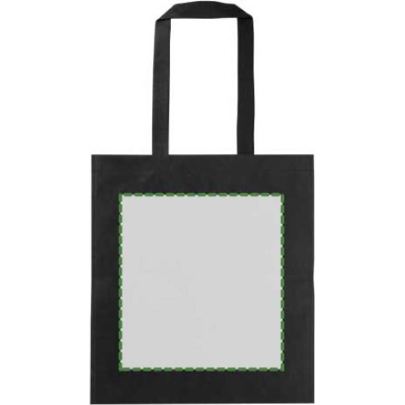 Nákupní taška Ryder z netkané textilie RPET (70 gr/m²)., černá Nákupní taška Ryder z netkané textilie RPET (70 gr/m²)., černá