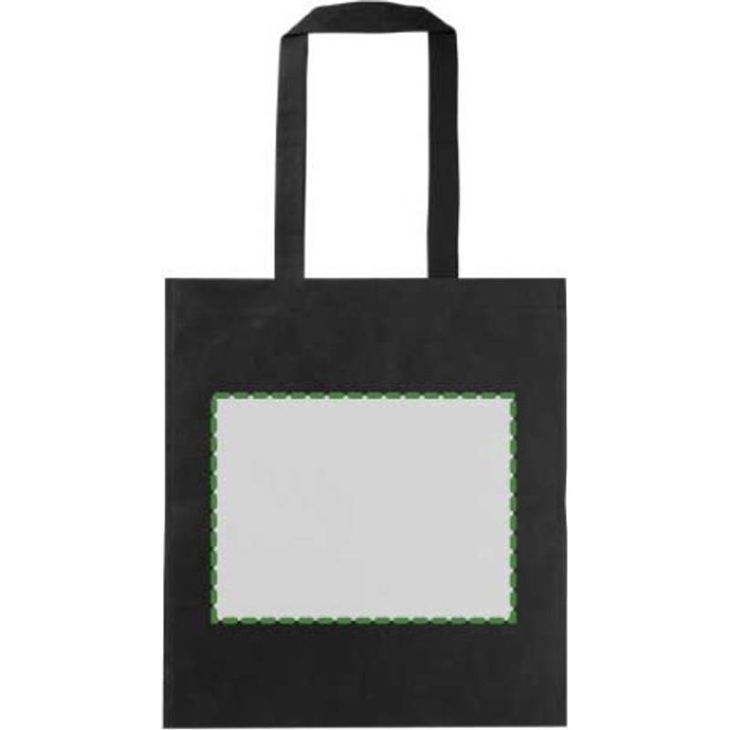 Nákupní taška Ryder z netkané textilie RPET (70 gr/m²)., černá Nákupní taška Ryder z netkané textilie RPET (70 gr/m²)., černá