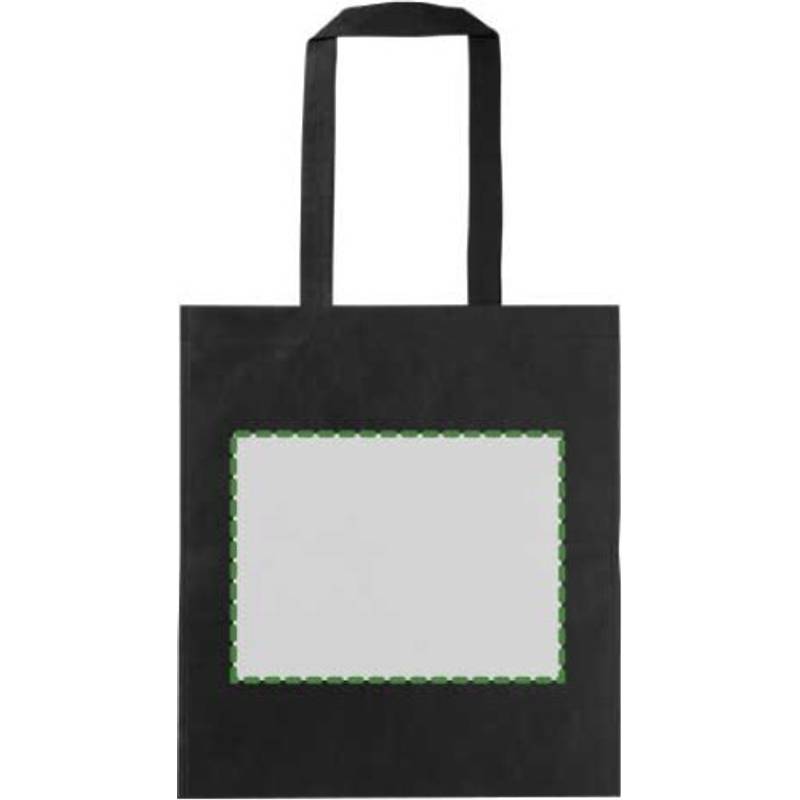 Nákupní taška Ryder z netkané textilie RPET (70 gr/m²)., černá Nákupní taška Ryder z netkané textilie RPET (70 gr/m²)., černá