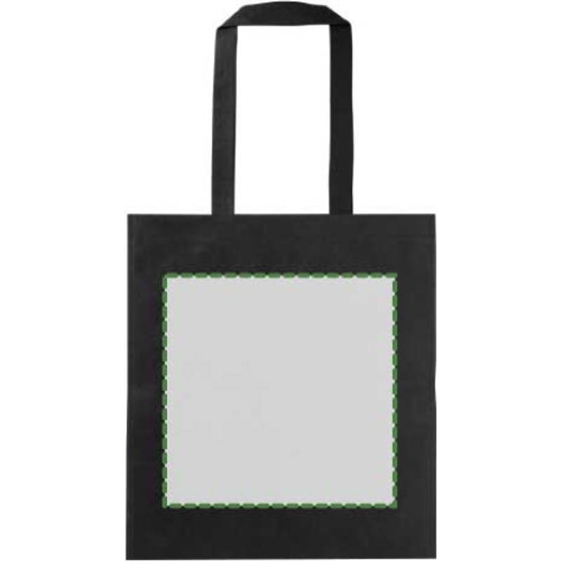 Nákupní taška Ryder z netkané textilie RPET (70 gr/m²)., černá Nákupní taška Ryder z netkané textilie RPET (70 gr/m²)., černá