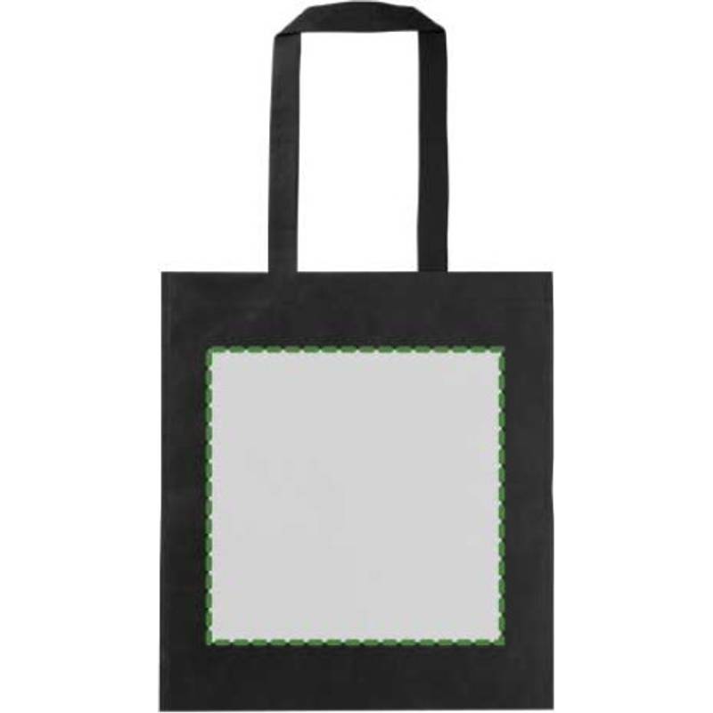 Nákupní taška Ryder z netkané textilie RPET (70 gr/m²)., černá Nákupní taška Ryder z netkané textilie RPET (70 gr/m²)., černá