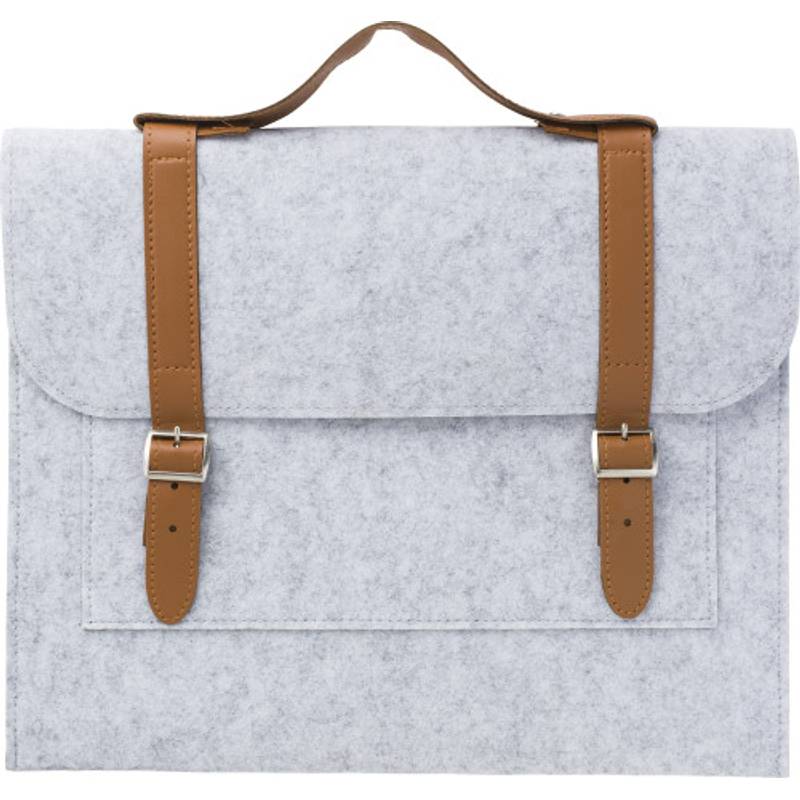 RPET plstěná taška na doklady Amelia, šedá RPET plstěná taška na doklady Amelia, šedá