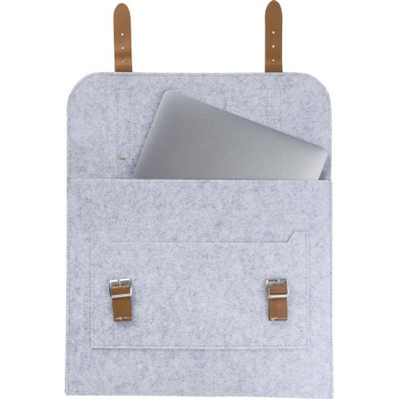 RPET plstěná taška na doklady Amelia, šedá RPET plstěná taška na doklady Amelia, šedá