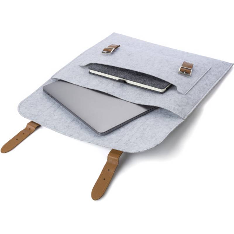 RPET plstěná taška na doklady Amelia, šedá RPET plstěná taška na doklady Amelia, šedá