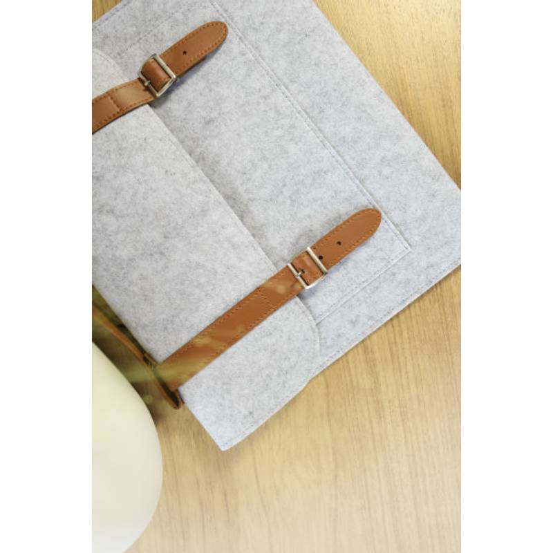 RPET plstěná taška na doklady Amelia, šedá RPET plstěná taška na doklady Amelia, šedá