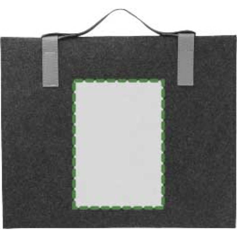 RPET plstěná taška na doklady Amelia, šedá RPET plstěná taška na doklady Amelia, šedá