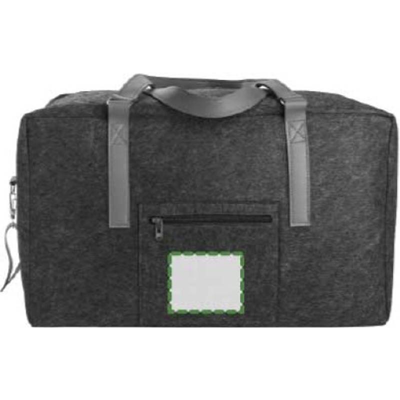 RPET plstená cestovná taška Natalie, sivá RPET plstená cestovná taška Natalie, sivá