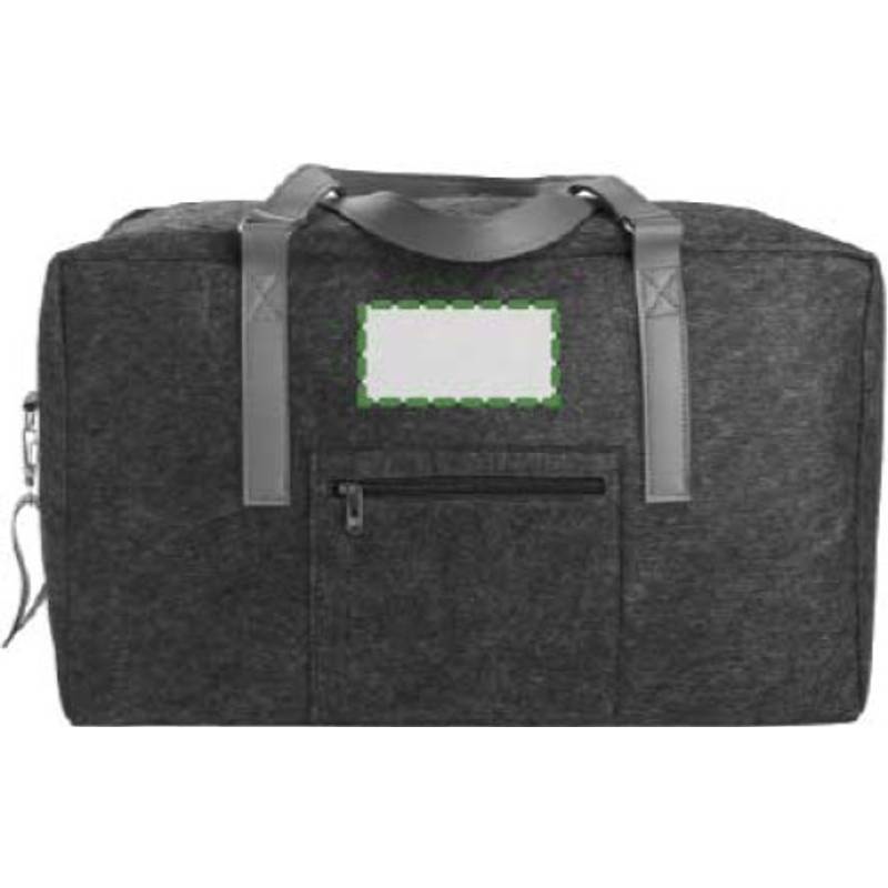 RPET plstená cestovná taška Natalie, sivá RPET plstená cestovná taška Natalie, sivá