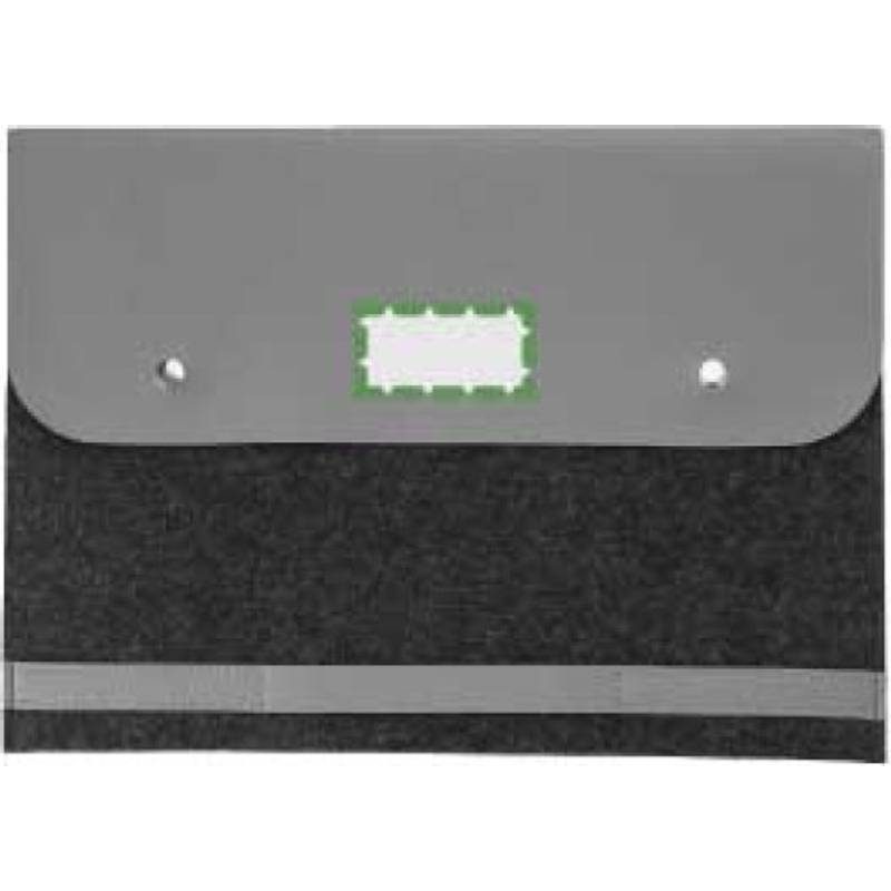 RPET plstěná kapsa na notebook Jonathan, šedá RPET plstěná kapsa na notebook Jonathan, šedá