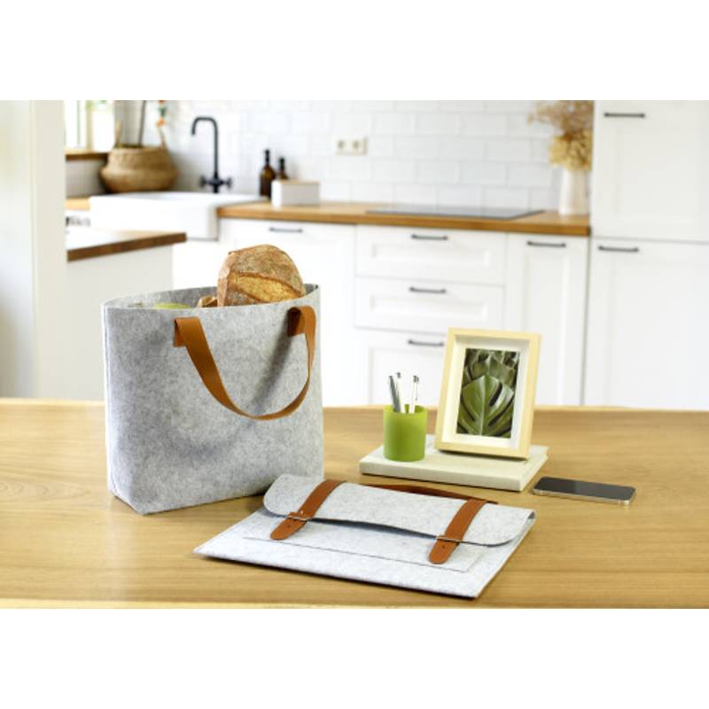 RPET plstěná nákupní taška Hunter, šedá RPET plstěná nákupní taška Hunter, šedá