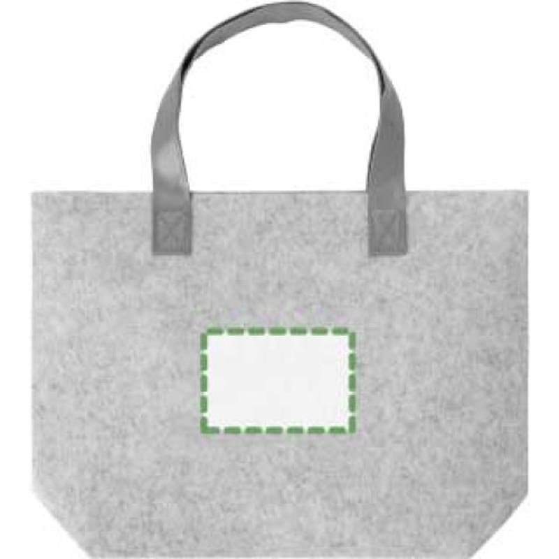 RPET plstěná nákupní taška Hunter, šedá RPET plstěná nákupní taška Hunter, šedá