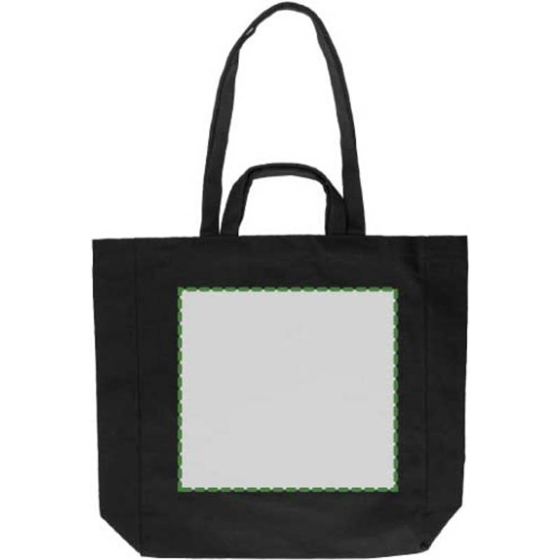 Nákupná taška Bennett z recyklovanej bavlny, čierna Nákupná taška Bennett z recyklovanej bavlny, čierna