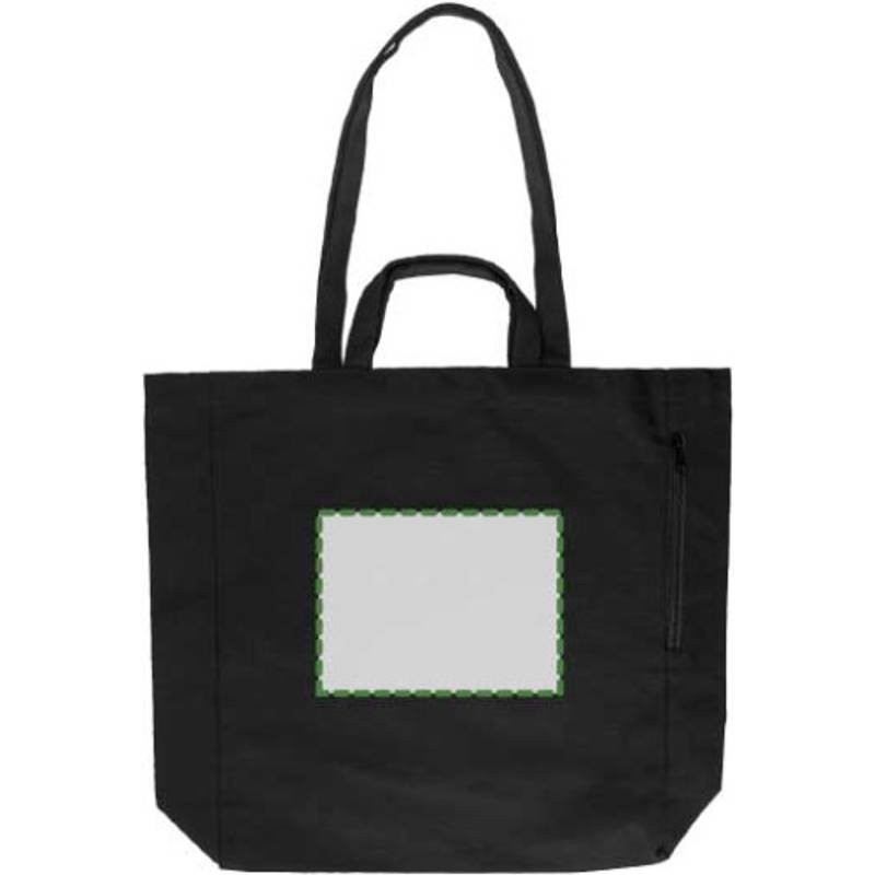 Nákupná taška Bennett z recyklovanej bavlny, čierna Nákupná taška Bennett z recyklovanej bavlny, čierna