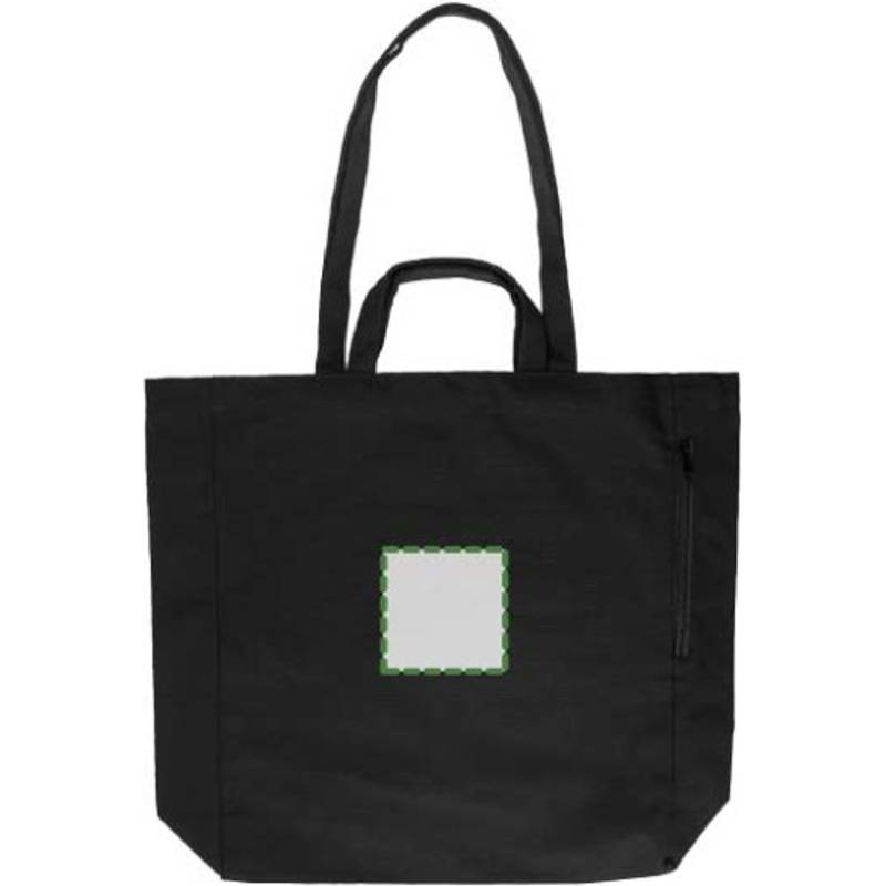 Nákupná taška Bennett z recyklovanej bavlny, čierna Nákupná taška Bennett z recyklovanej bavlny, čierna