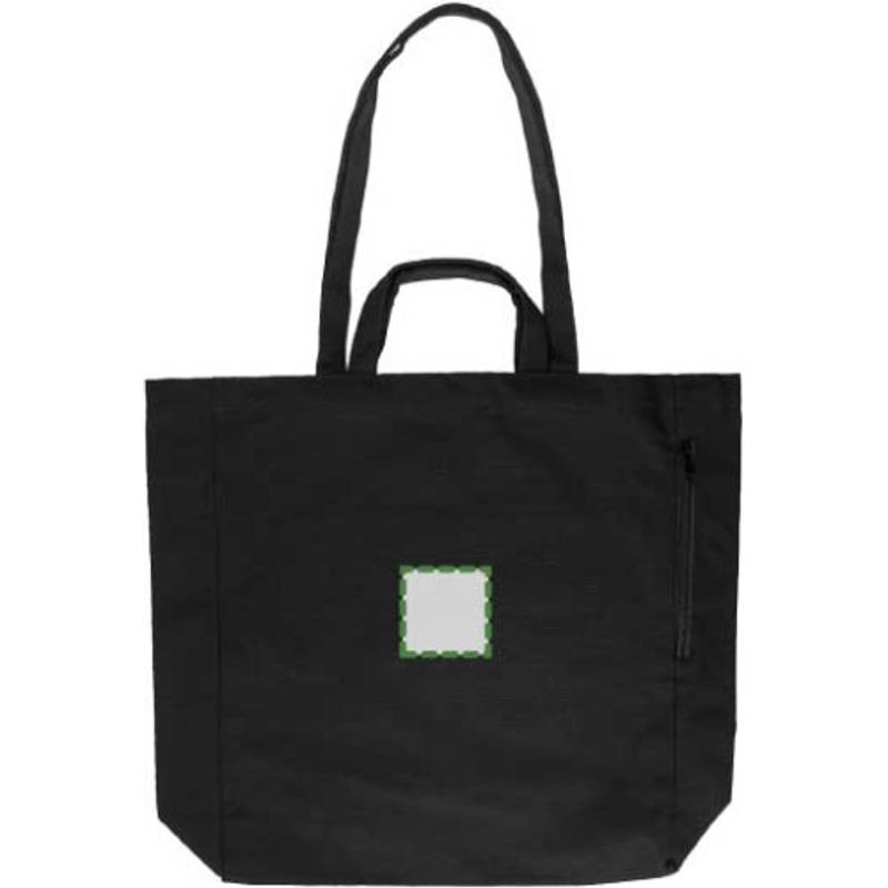 Nákupná taška Bennett z recyklovanej bavlny, čierna Nákupná taška Bennett z recyklovanej bavlny, čierna