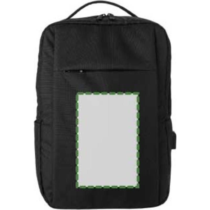 RPET (300D) batoh na notebook Jesse, černá RPET (300D) batoh na notebook Jesse, černá