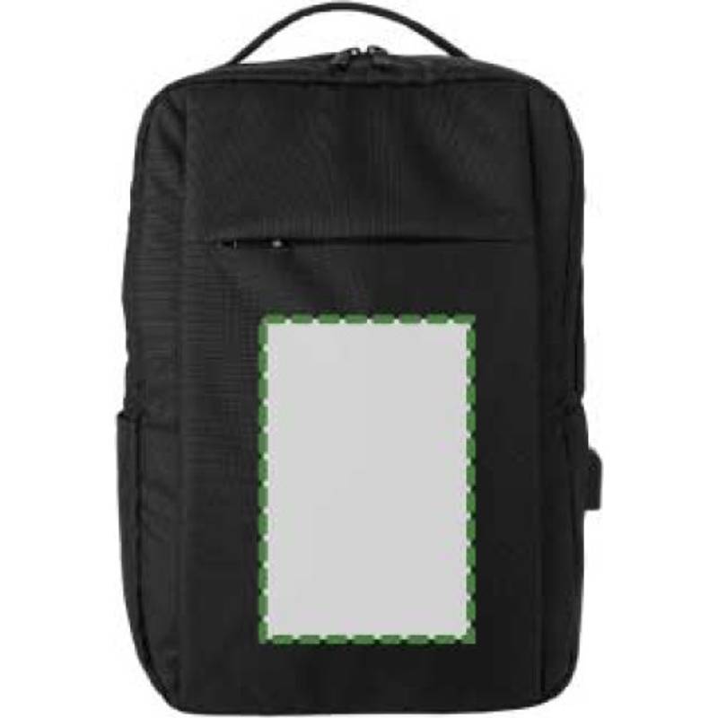 RPET (300D) batoh na notebook Jesse, černá RPET (300D) batoh na notebook Jesse, černá