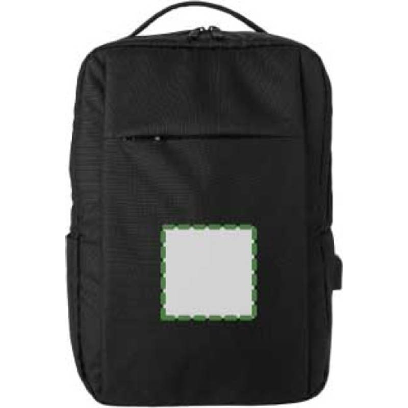 RPET (300D) batoh na notebook Jesse, černá RPET (300D) batoh na notebook Jesse, černá