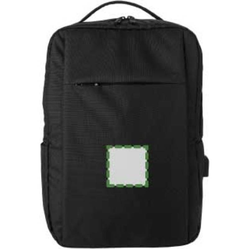 RPET (300D) batoh na notebook Jesse, černá RPET (300D) batoh na notebook Jesse, černá