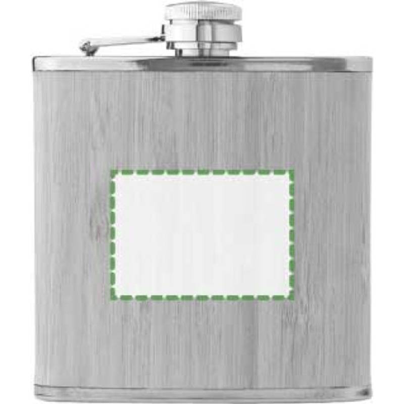 Ploskačka Hayden z nerezavějící oceli a bambusu, hnědá Ploskačka Hayden z nerezavějící oceli a bambusu, hnědá