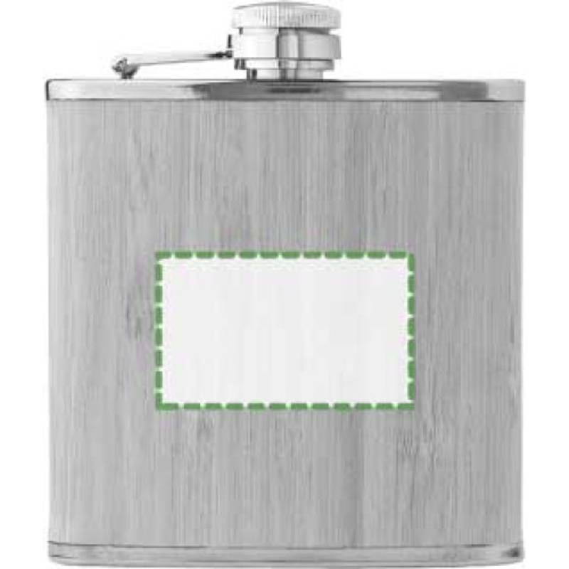 Ploskačka Hayden z nerezavějící oceli a bambusu, hnědá Ploskačka Hayden z nerezavějící oceli a bambusu, hnědá