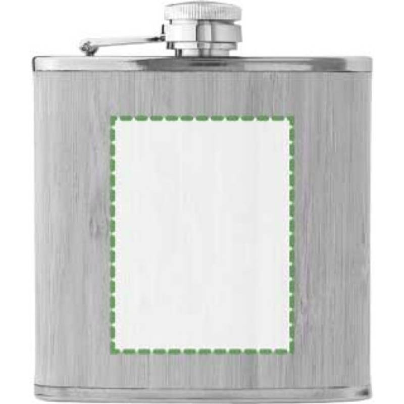 Ploskačka Hayden z nerezavějící oceli a bambusu, hnědá Ploskačka Hayden z nerezavějící oceli a bambusu, hnědá