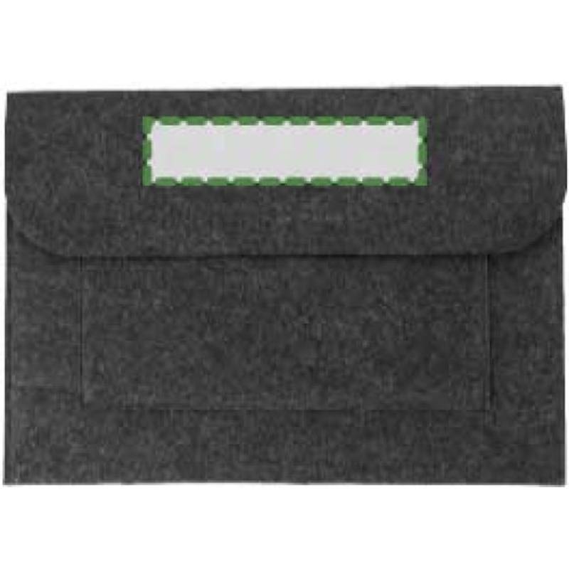 RPET plstěná taška na dokumenty Riley, šedá RPET plstěná taška na dokumenty Riley, šedá