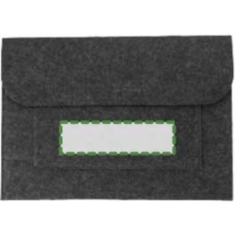 RPET plstěná taška na dokumenty Riley, šedá RPET plstěná taška na dokumenty Riley, šedá