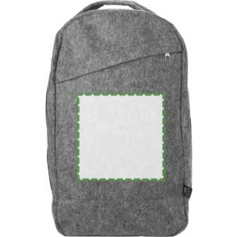 RPET plstěný batoh Eleanor, šedá RPET plstěný batoh Eleanor, šedá