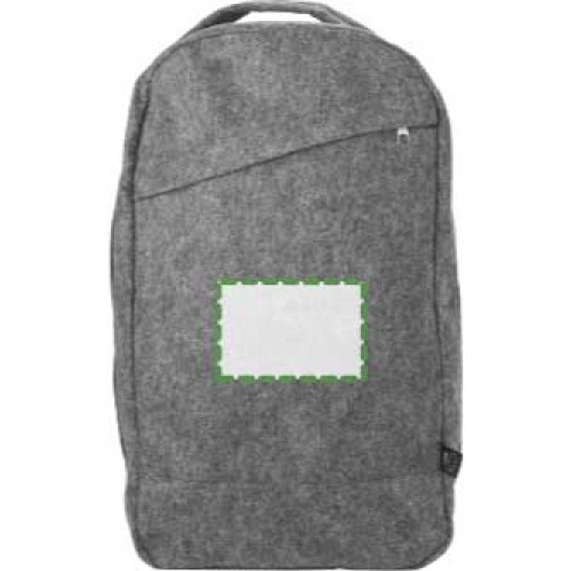 RPET plstěný batoh Eleanor, šedá RPET plstěný batoh Eleanor, šedá