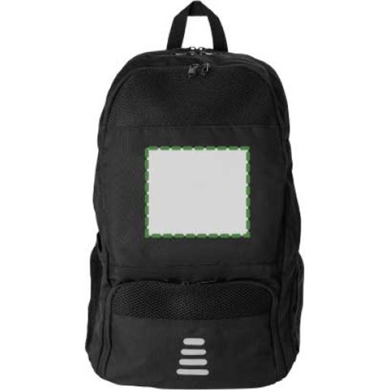 Polyesterový RPET multifunkční batoh Sebastian, černá Polyesterový RPET multifunkční batoh Sebastian, černá