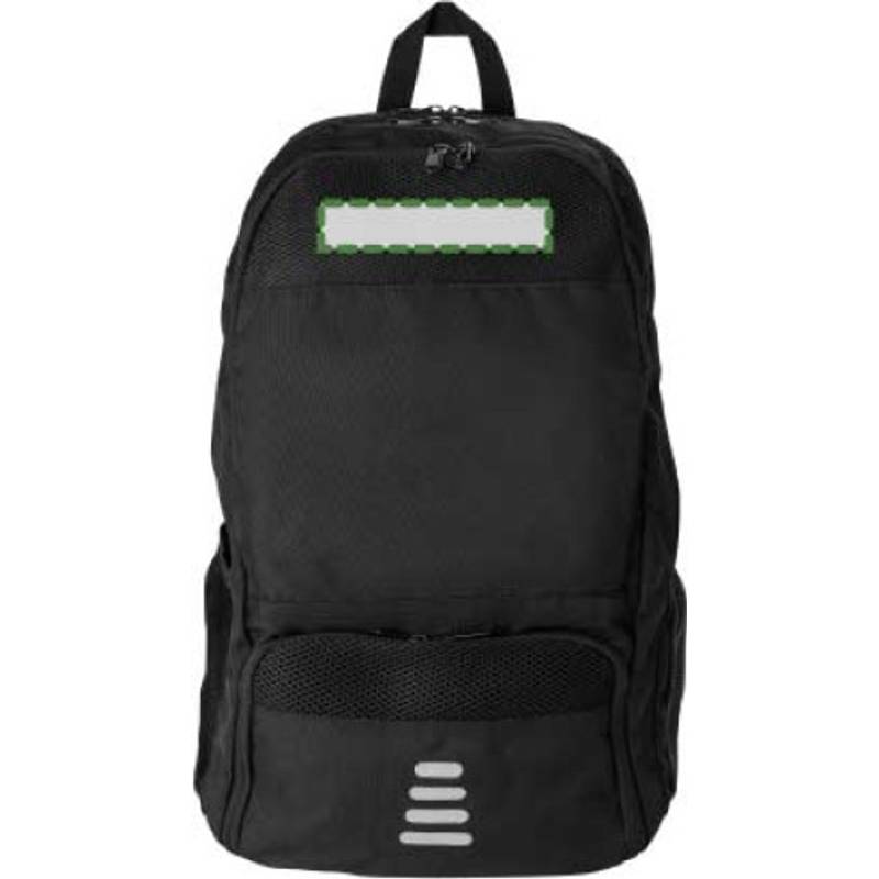 Polyesterový RPET multifunkční batoh Sebastian, černá Polyesterový RPET multifunkční batoh Sebastian, černá