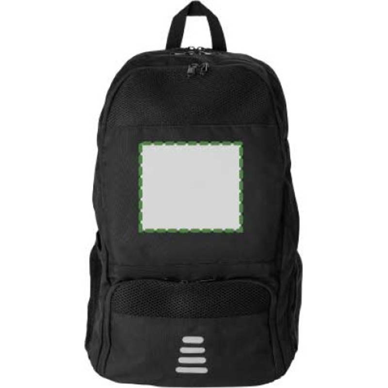 Polyesterový RPET multifunkční batoh Sebastian, černá Polyesterový RPET multifunkční batoh Sebastian, černá