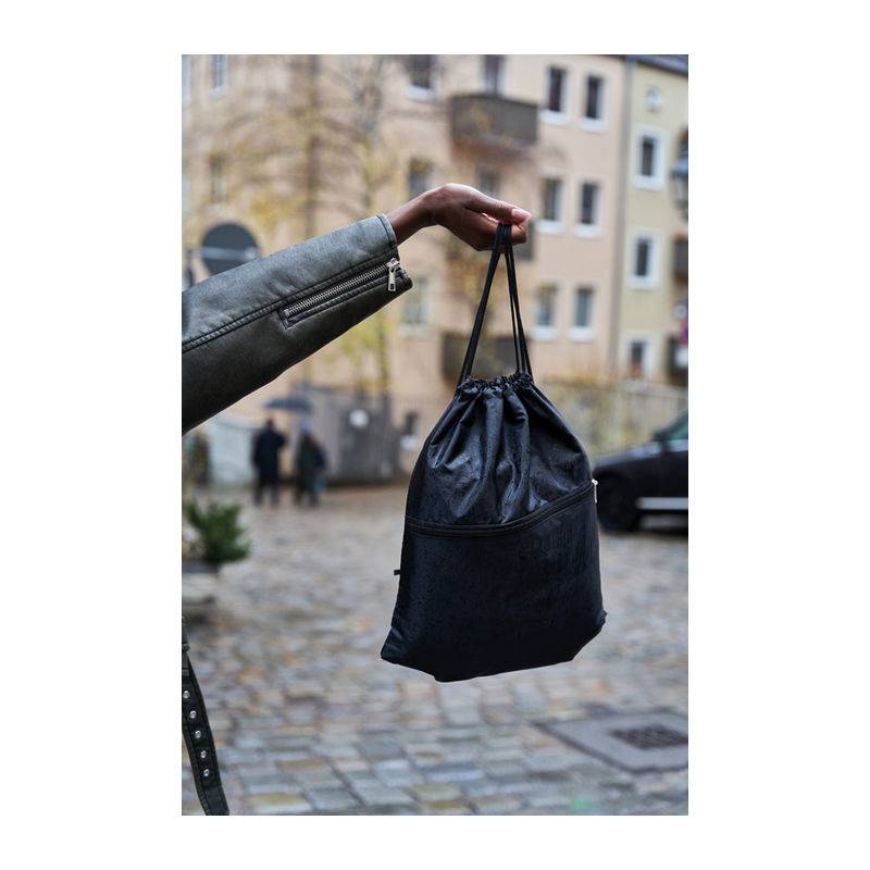 Vrecuško z recyklovateľných plastov RPET, čierna Vrecuško z recyklovateľných plastov RPET, čierna