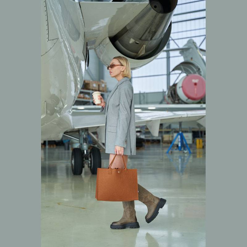 Plstěná taška RPET, hnědá Plstěná taška RPET, hnědá